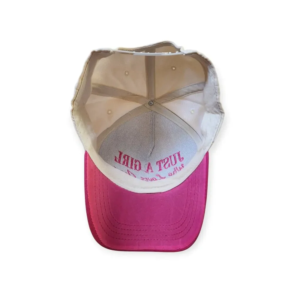 Just A Girl Who Loves Jesus Pink Snapback Structured Baseball Cap Hat NEW